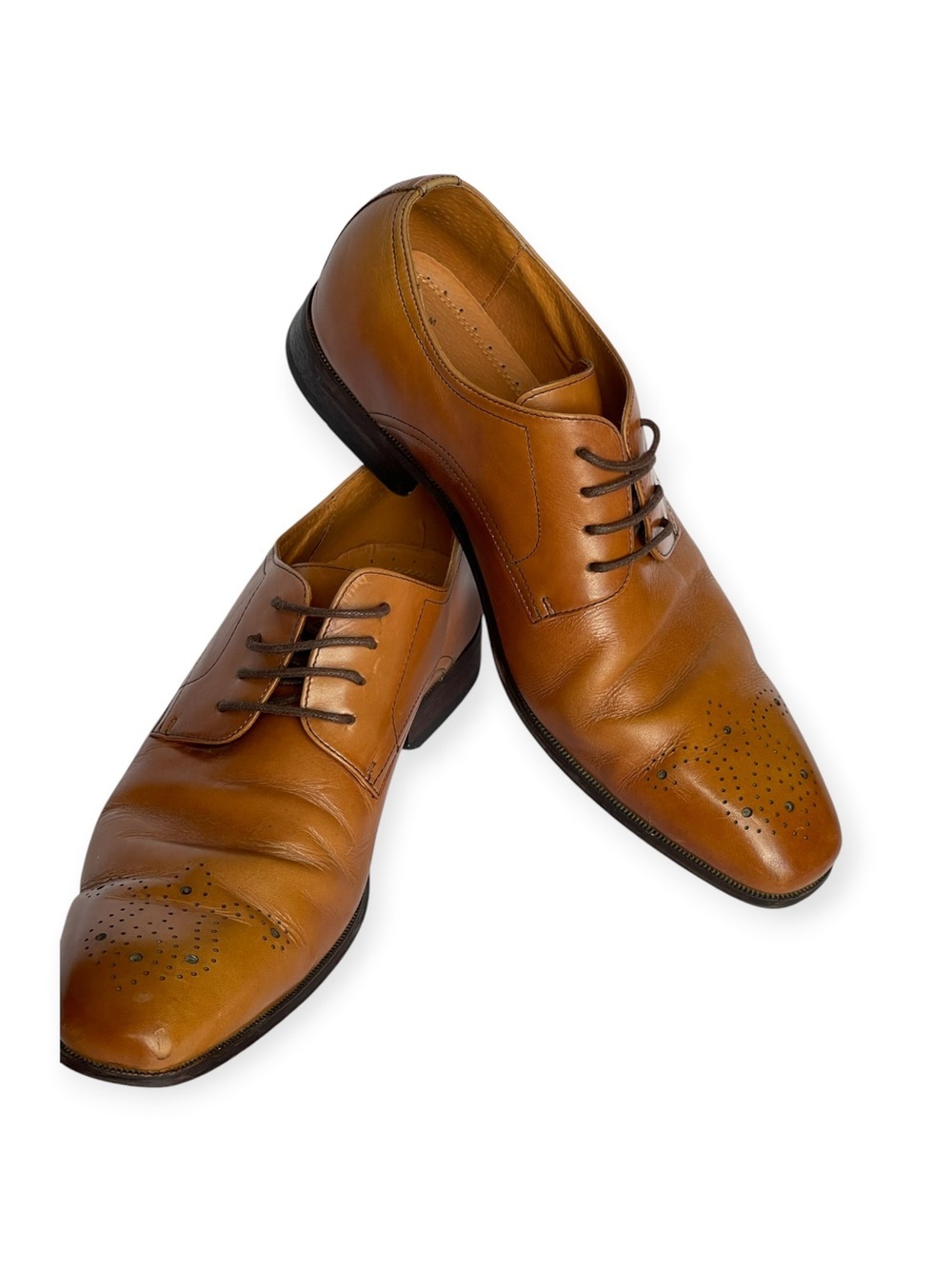 Florsheim Corbetta Cognac Leather Cap Toe Oxford Shoes Men’s 10D